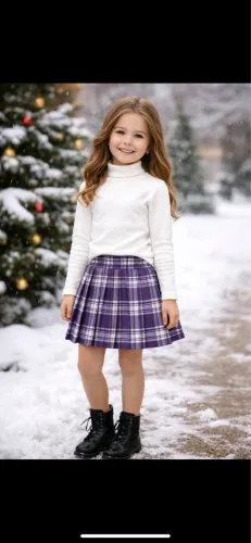 Saia shorts modelo Escocesa infantil tamanho 4