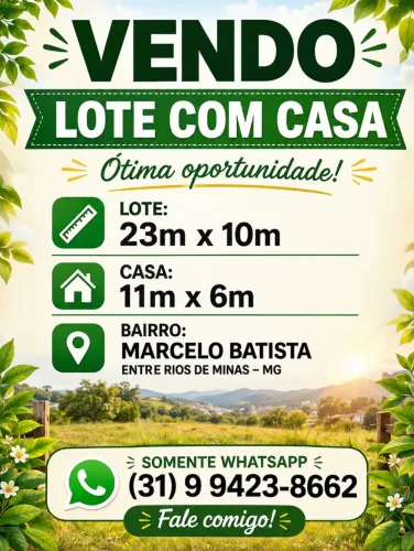 Vendo lote com casa