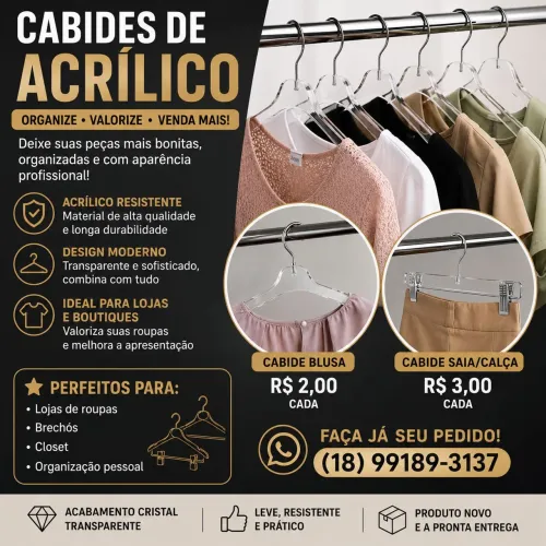 Cabides de acrílico 