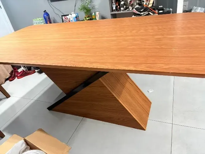 Conjunto mesa de jantar com 4 cadeiras, 2,00x1,00