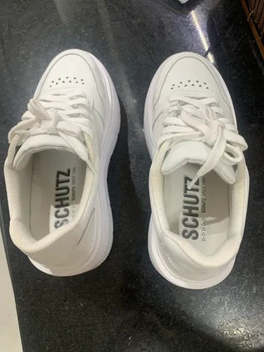Tênis plataforma Couro Branco 36 /Schutz