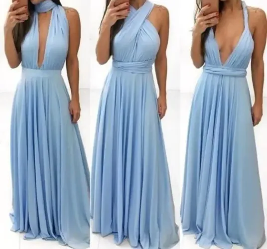 Vestido Festa Longo usado uma vez - Varias Formas De Uso Multiforma