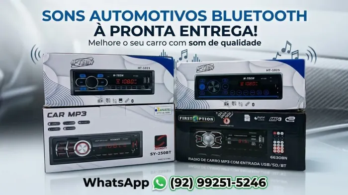 Som para carro bluetooth