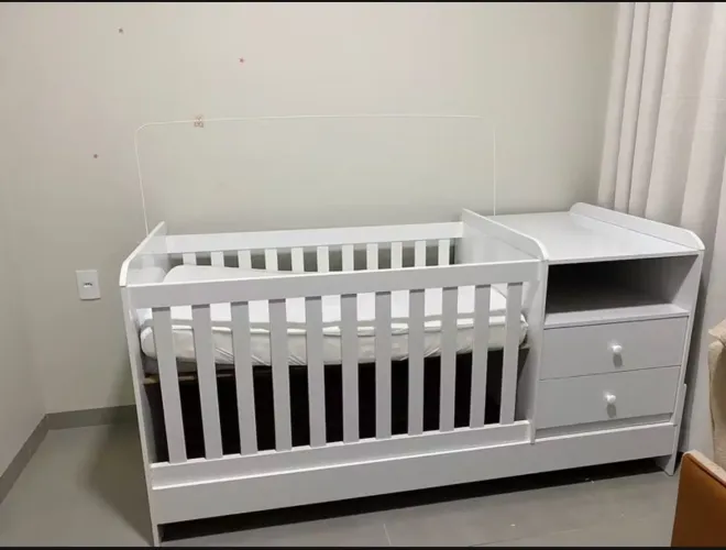 Berço Americano que vira cama de solteiro