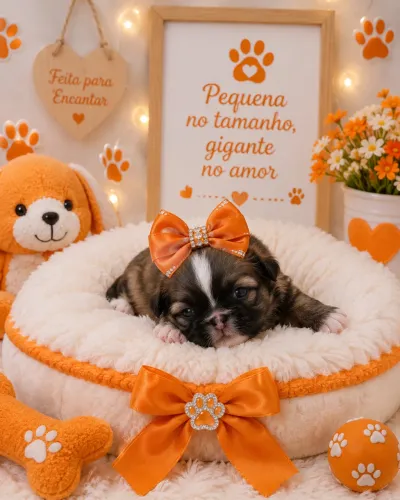 Linda fêmea shih tzu para reserva.