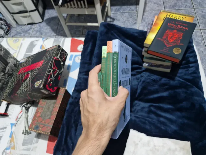 Livros biblioteca hogwarts 