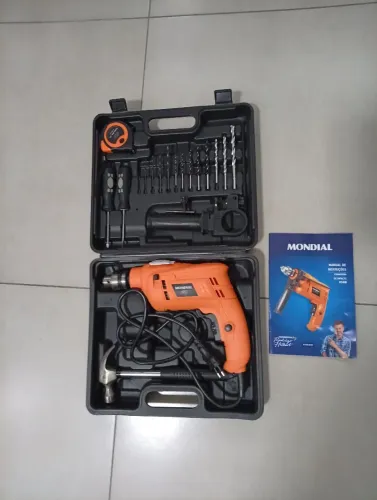 Furadeira de Impacto Mondial com Kit Ferramentas