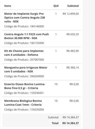 Equipamentos odontológicos 