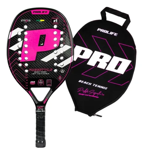Raquete de Beach Tennis Pro - Prolife Fibra Carbono