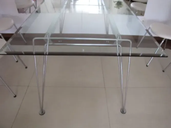 mesa de jantar tampo de vidro