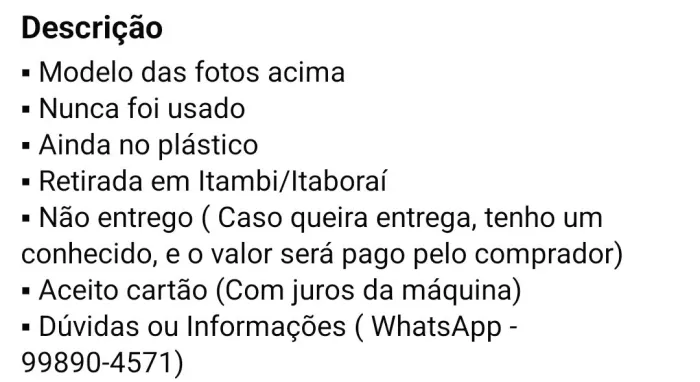 Vendo sofá retrátil e reclinável, com 3 metros de largura. 