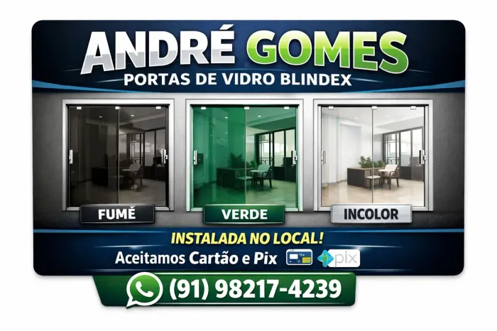 PORTAS DE VIDRO BLINDEX À VENDA!