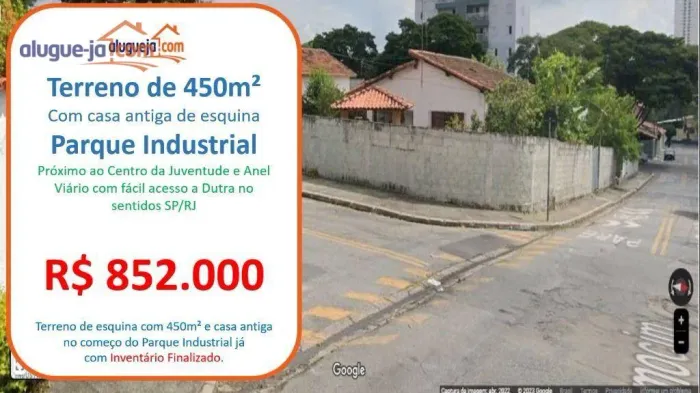 Terreno à venda no Parque Industrial em São José dos Campos/SP com 450 m²