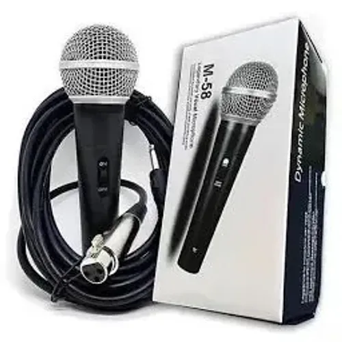 Microfone com fio cabo 5 metros 