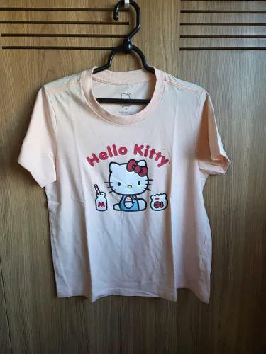 Camiseta Hello kitty rosa P