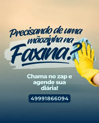 Fazemos faxina entre em contato para um orçamento com a empresa para mais informações