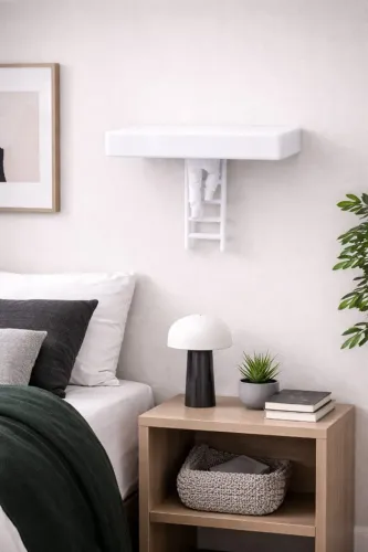 Prateleira Decorativa Branca Criativa - Design único, Pequena 