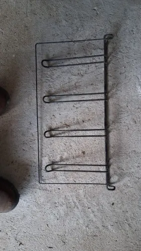 Suporte para vassoura de parede 40cm preto