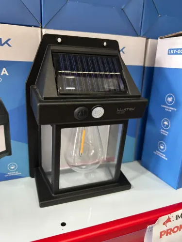 Luminária Solar Recarregável Led Branco Quente