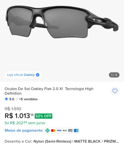 Óculos da Oakley Original Esportivo
