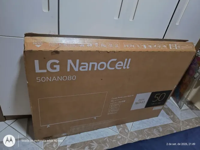 TV de 50 polegadas oncell LG tela quebrada ( Nova)