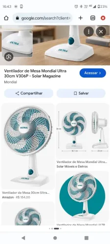 Ventilador usado não e o da foto mais e igual