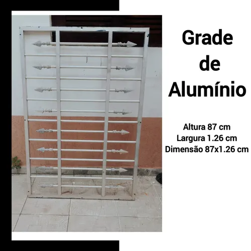 Grade de alumínio para janela com lança 