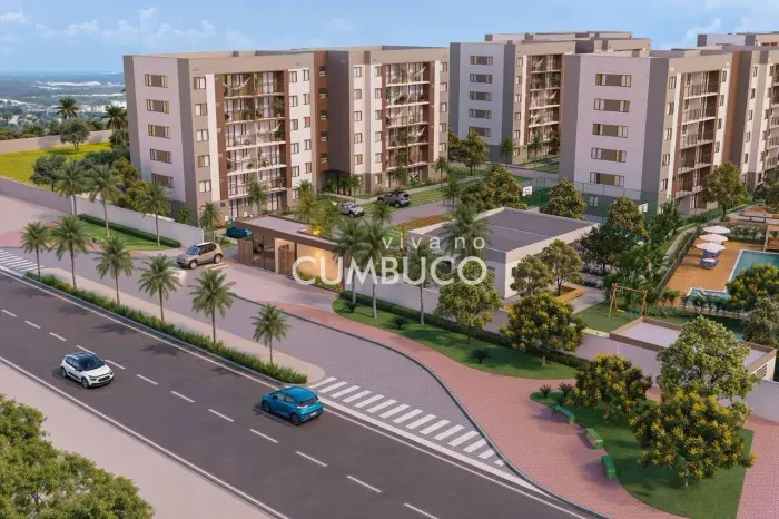 Apartamento com 2 dormitórios à venda, 49,65m² por R$ 390.000,00 - Cumbuco - Caucaia/CE