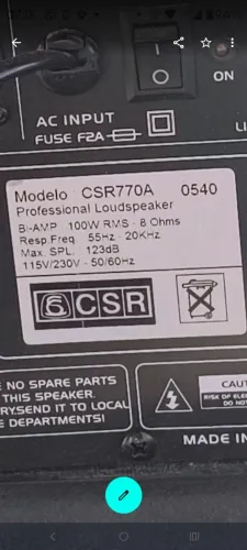 Caixa de som CSR 770A