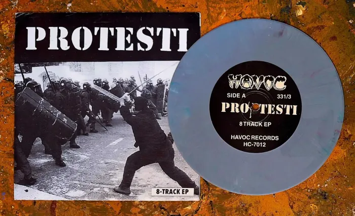 Protesti - Ep reedição 1996 Cinza Marmorizado - Selo Havoc , Ratos de Porão 