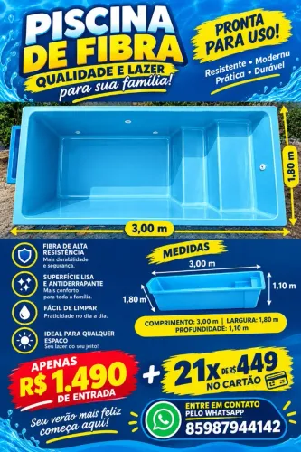 Piscina de fibra