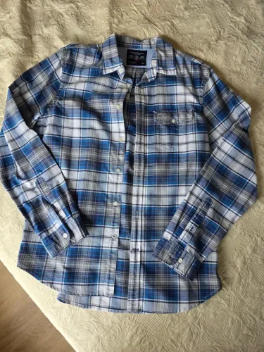 Camisa xadrez manga longa American Eagle tamanho M