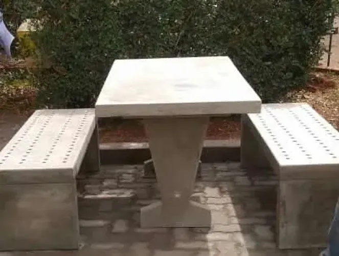 Mesa jardim cimento