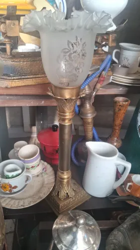 Luminária para vela em bronze estilo antigo