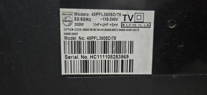 TV Philips 40 polegadas funcionando só a película que Tá descascando