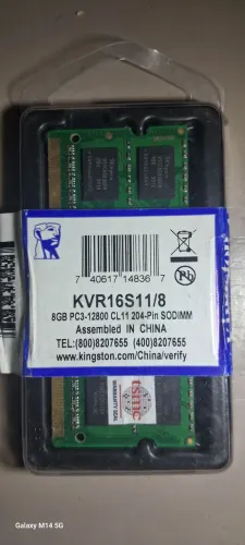 DDR3 8gb PC3 12800 Kingston 1.5v