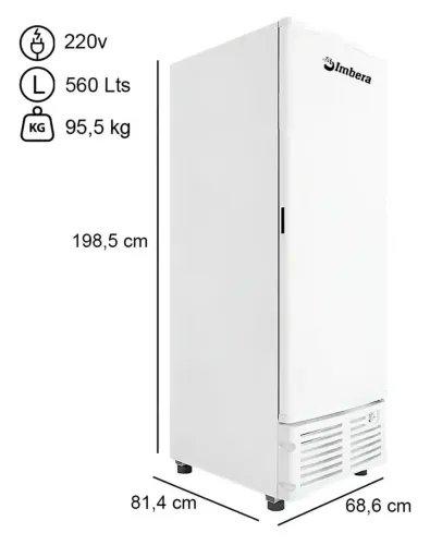 Geladeira/freezer Imbera 567 Litros EVZ21 Branco 220V + prateleira extra