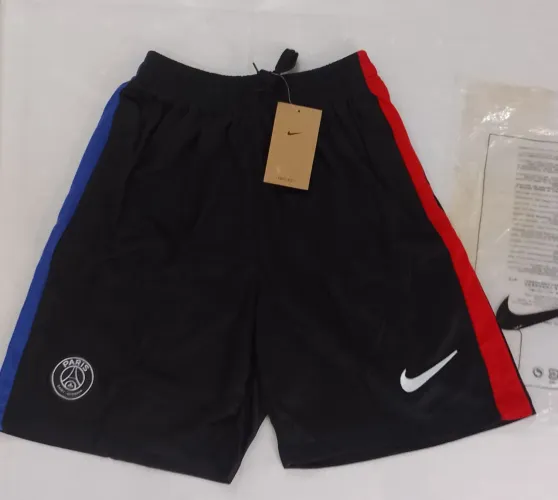 Short Nike Retrô PSG Tam. M Escudos bordados Bolsos laterais com zíper novo com etiqueta 