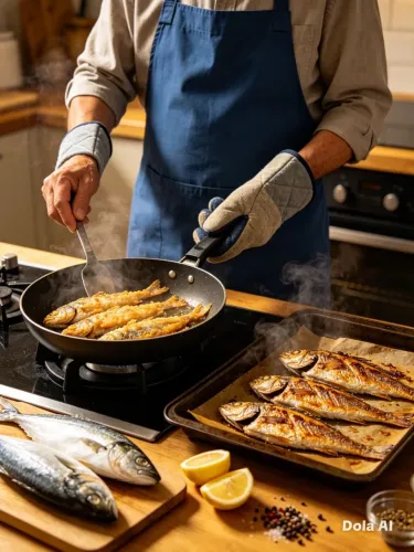 Pessoa Experiente em Fritar e Assar peixe