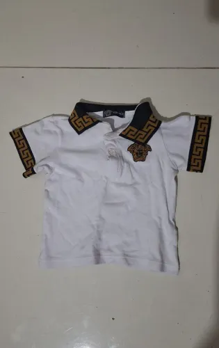 Camisa polo versace infantil branca