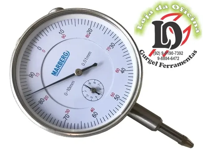 Relogio comparador c/ fixador 0-10mm - Marberg