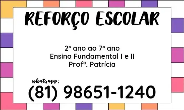 Reforço Escolar em Casa Amarela