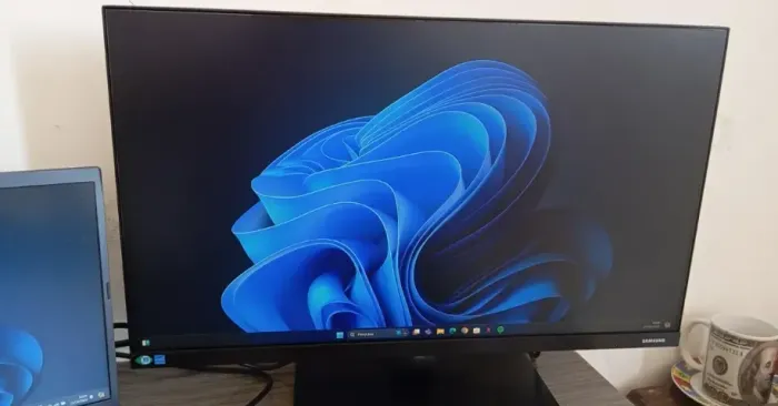 Monitor Samsung 24 Full Hd 75Hz Ips Ajuste De Altura Rotação Inclinação Hdmi Dp Usb Freesy