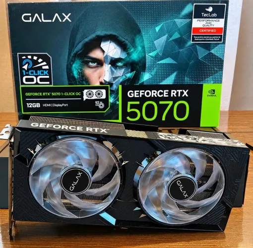 RTX 5070 12GB GALAX OC 1 CLICK NA CAIXA