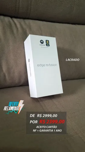 [LACRADO] Motorola Edge 70 Fusion, 24GB RAM, 256GB, 6.8" AMOLED 144hz (Aceito Cartão)