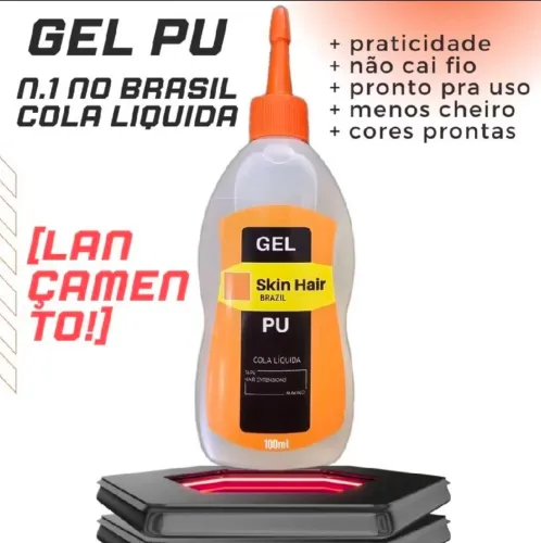 Gel fixador para mega hair cabelos 
