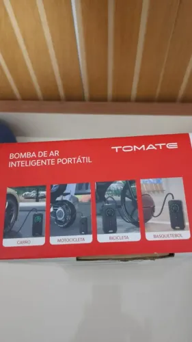 Compressor Bomba Ar Calibrador Pneu Digital (Tomate)