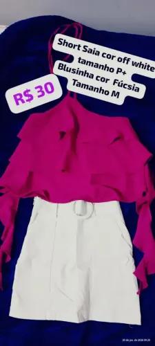 Short saia + blusinha