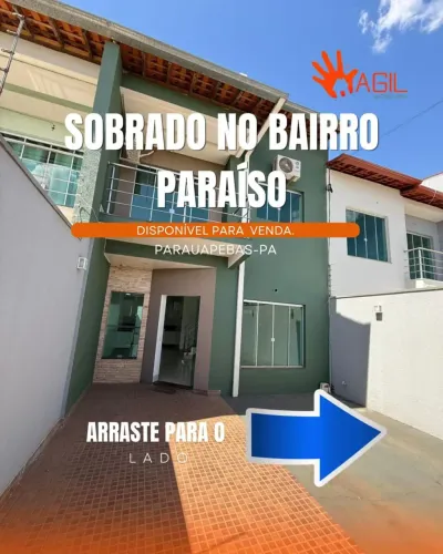 Sobrado para venda com 135 metros quadrados com 3 quartos em Paraíso - Parauapebas - PA