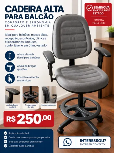 Cadeira alta para balcão 